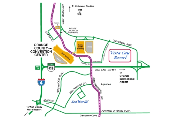 map of vista cay resorts orange conty convention center